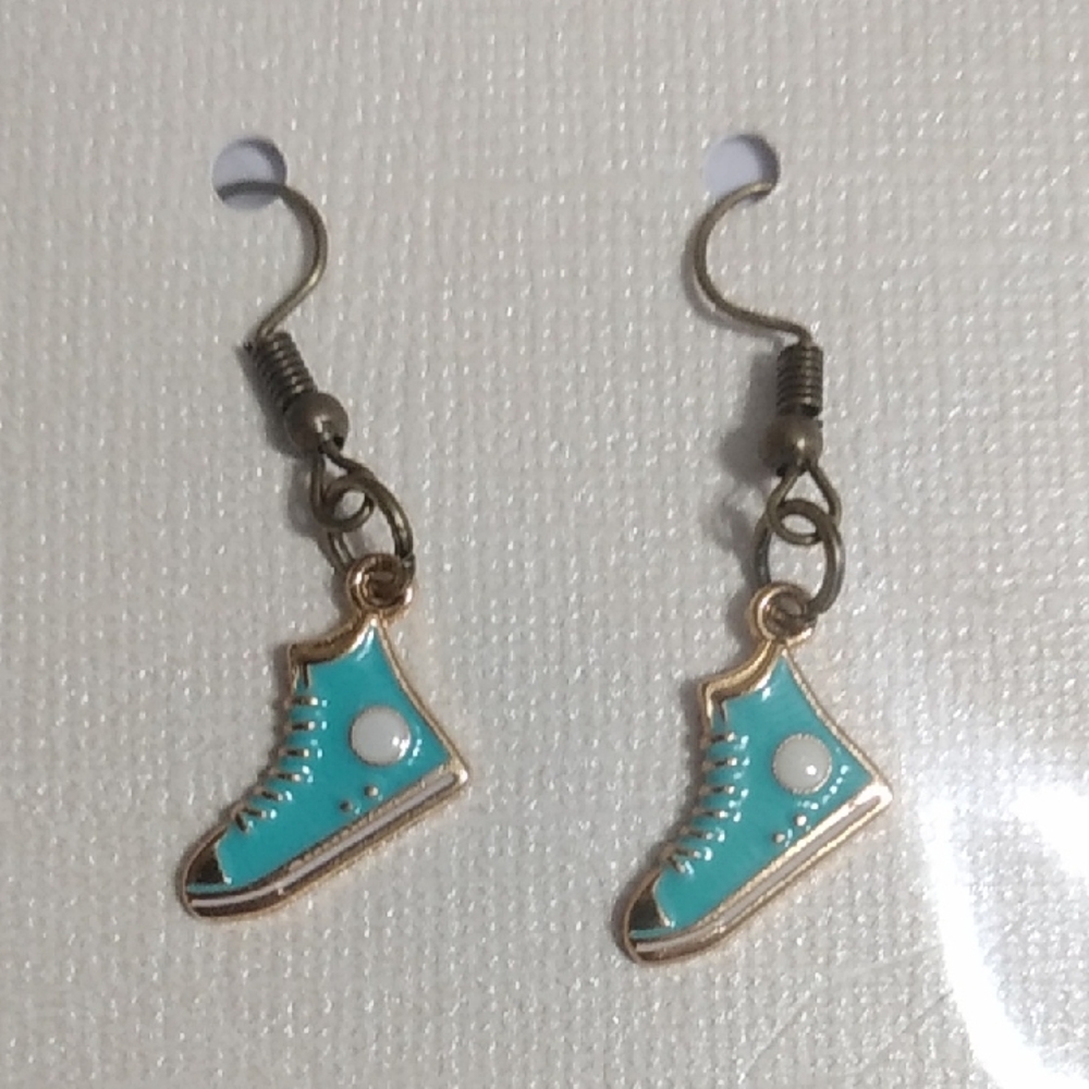 Turquoise Sneaker Earrings
